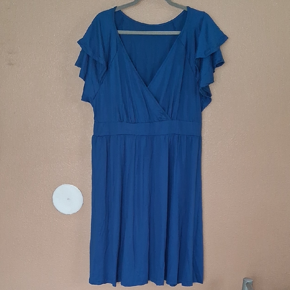 Elegant Blue Women's Dress